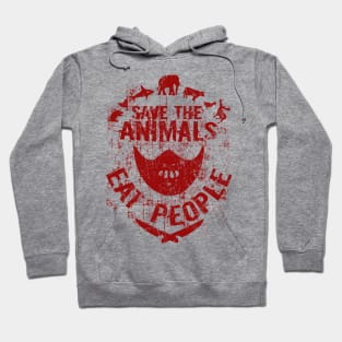 save the animals EAT PEOPLE #2 Hoodie